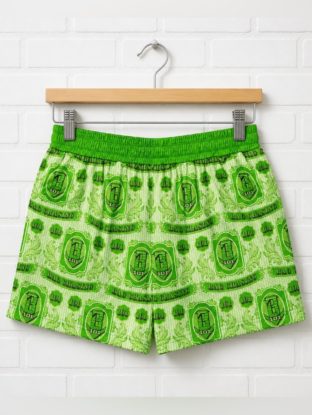 NWT Baseball Lifestyle 101 Men’s Green Mesh Bag Chaser Shorts - Size S